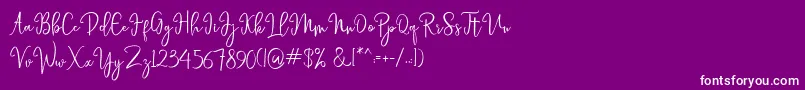 fuente laneisha – Fuentes Blancas Sobre Fondo Morado