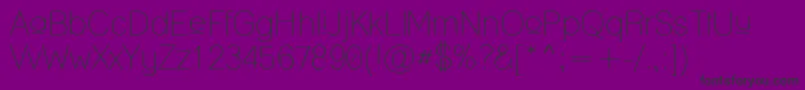 LANEUP  -Schriftart – Schwarze Schriften auf violettem Hintergrund