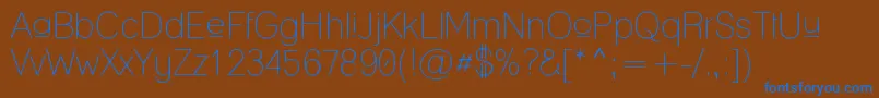 Шрифт LANEUP   – синие шрифты на коричневом фоне