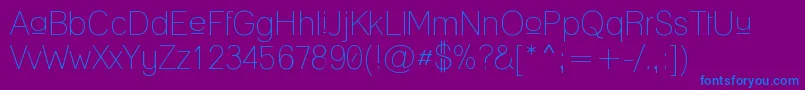 LANEUP   Font – Blue Fonts on Purple Background