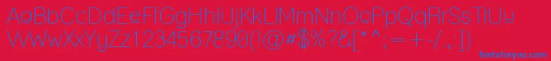 LANEUP   Font – Blue Fonts on Red Background