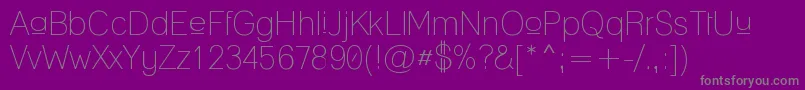 Шрифт LANEUP   – серые шрифты на фиолетовом фоне