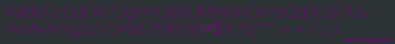 Шрифт LANEUP   – фиолетовые шрифты на чёрном фоне