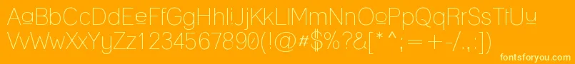 LANEUP   Font – Yellow Fonts on Orange Background