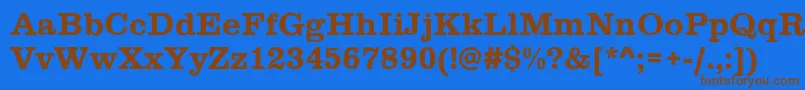 SaintClair Font – Brown Fonts on Blue Background