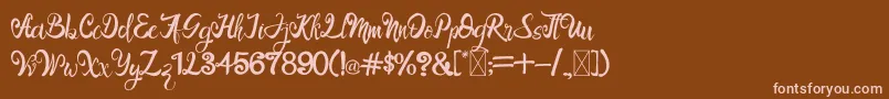 LangitMerah Font – Pink Fonts on Brown Background