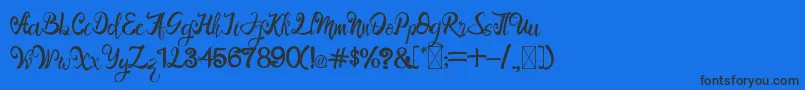 LangitMerah Font – Black Fonts on Blue Background