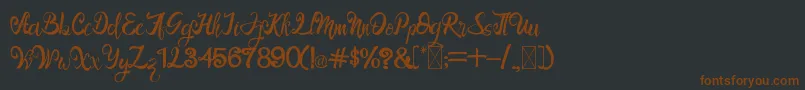 Шрифт LangitMerah – коричневые шрифты на чёрном фоне