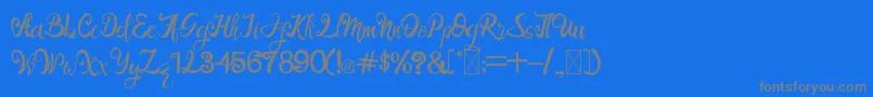 LangitMerah Font – Gray Fonts on Blue Background