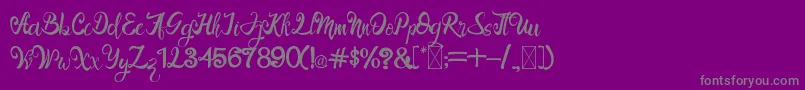 LangitMerah-Schriftart – Graue Schriften auf violettem Hintergrund