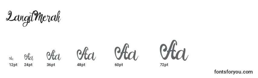 Размеры шрифта LangitMerah (132231)