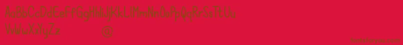 More about Langrish Sans Font Langrish Sans Font – Brown Fonts on Red Background