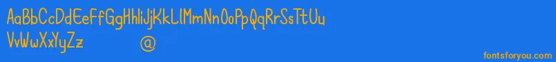 Police Langrish Sans – polices orange sur fond bleu