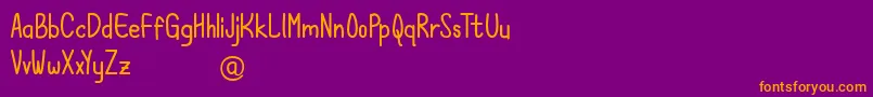 Langrish Sans Font – Orange Fonts on Purple Background