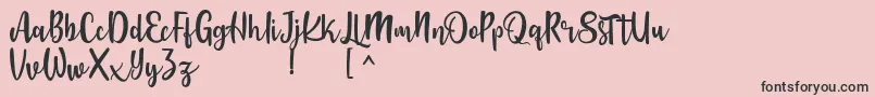 Langrish Script Font – Black Fonts on Pink Background