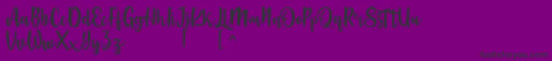Langrish Script Font – Black Fonts on Purple Background