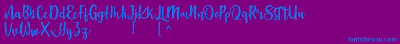 fuente Langrish Script – Fuentes Azules Sobre Fondo Morado