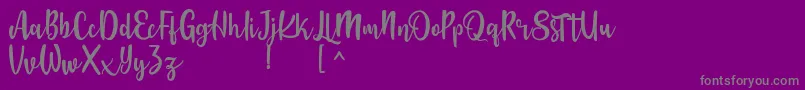 Langrish Script Font – Gray Fonts on Purple Background