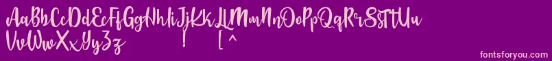 Langrish Script Font – Pink Fonts on Purple Background
