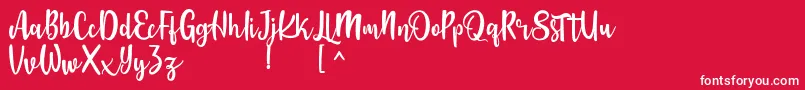 Langrish Script Font – White Fonts on Red Background