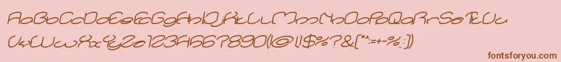 fuente lanitta Bold Italic – Fuentes Marrones Sobre Fondo Rosa