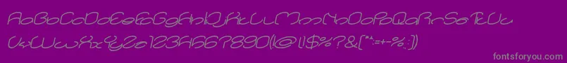 lanitta Bold Italic-Schriftart – Graue Schriften auf violettem Hintergrund