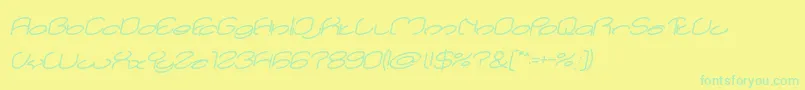 fuente lanitta Bold Italic – Fuentes Verdes Sobre Fondo Amarillo