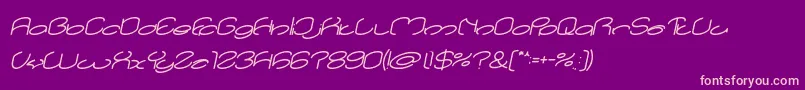 lanitta Bold Italic Font – Pink Fonts on Purple Background