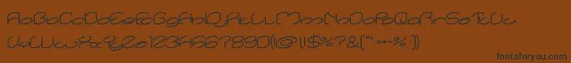 lanitta Bold Font – Black Fonts on Brown Background