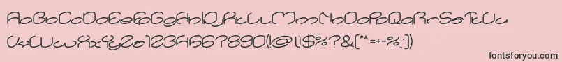 Fonte lanitta Bold – fontes pretas em um fundo rosa
