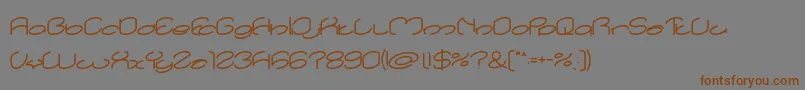 lanitta Bold Font – Brown Fonts on Gray Background