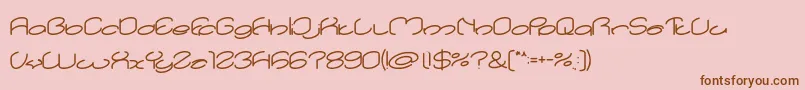 lanitta Bold Font – Brown Fonts on Pink Background