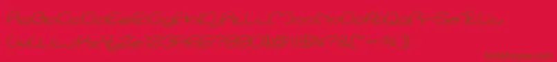 lanitta Bold Font – Brown Fonts on Red Background