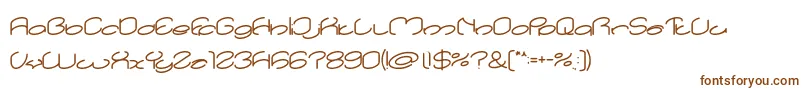 lanitta Bold Font – Brown Fonts on White Background