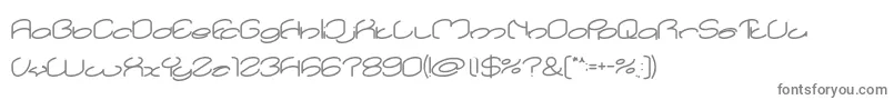 フォントlanitta Bold – 白い背景に灰色の文字