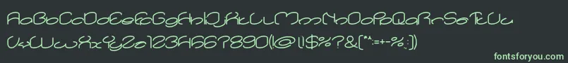 lanitta Bold Font – Green Fonts on Black Background