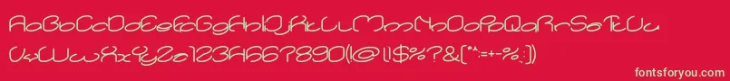lanitta Bold-fontti – vihreät fontit punaisella taustalla