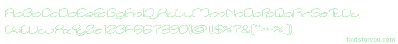 lanitta Bold Font – Green Fonts on White Background