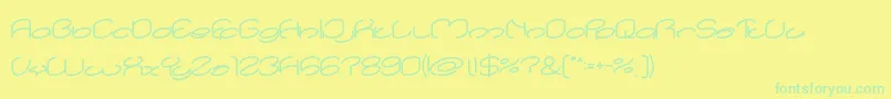 fuente lanitta Bold – Fuentes Verdes Sobre Fondo Amarillo