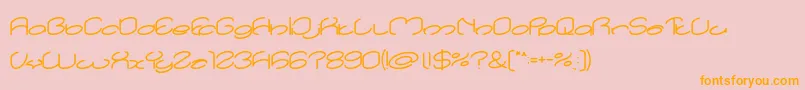 fuente lanitta Bold – Fuentes Naranjas Sobre Fondo Rosa
