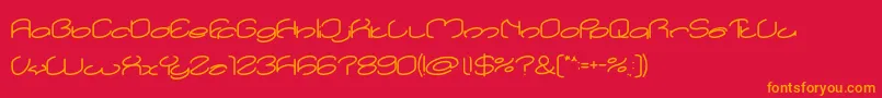 lanitta Bold Font – Orange Fonts on Red Background