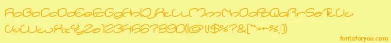 Police lanitta Bold – polices orange sur fond jaune