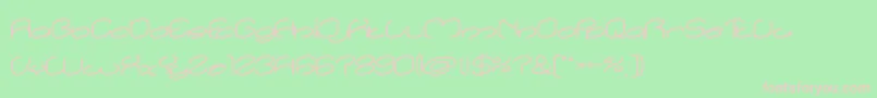 lanitta Bold-Schriftart – Rosa Schriften auf grünem Hintergrund