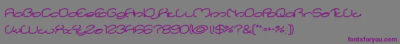 lanitta Bold-Schriftart – Violette Schriften auf grauem Hintergrund