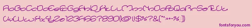 lanitta Bold-Schriftart – Violette Schriften auf rosa Hintergrund