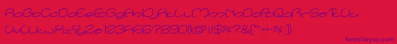 lanitta Bold Font – Purple Fonts on Red Background