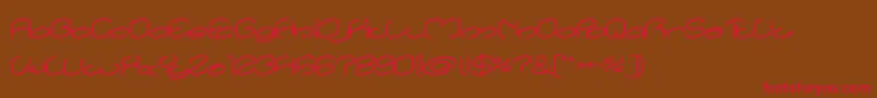 Police lanitta Bold – polices rouges sur fond brun