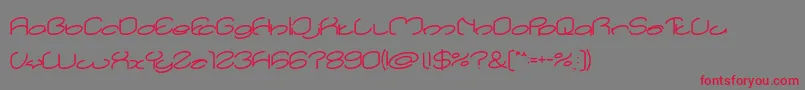 lanitta Bold Font – Red Fonts on Gray Background