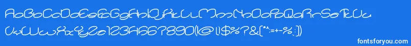 lanitta Bold Font – White Fonts on Blue Background