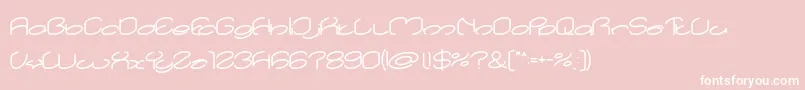 Fonte lanitta Bold – fontes brancas em um fundo rosa